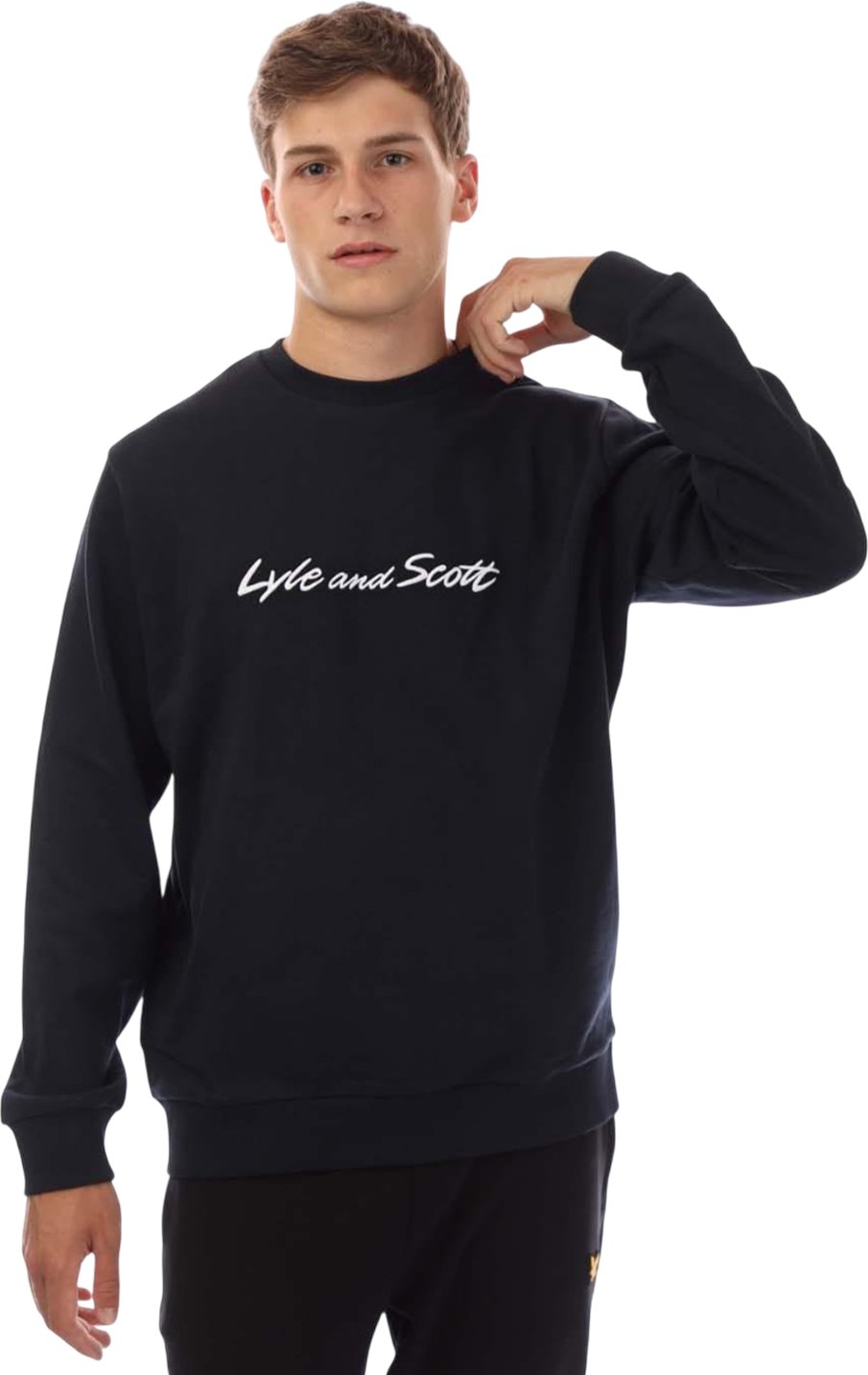 Lyle & Scott - Sweatshirt Schrift für Herren (Marine/Weiß)
