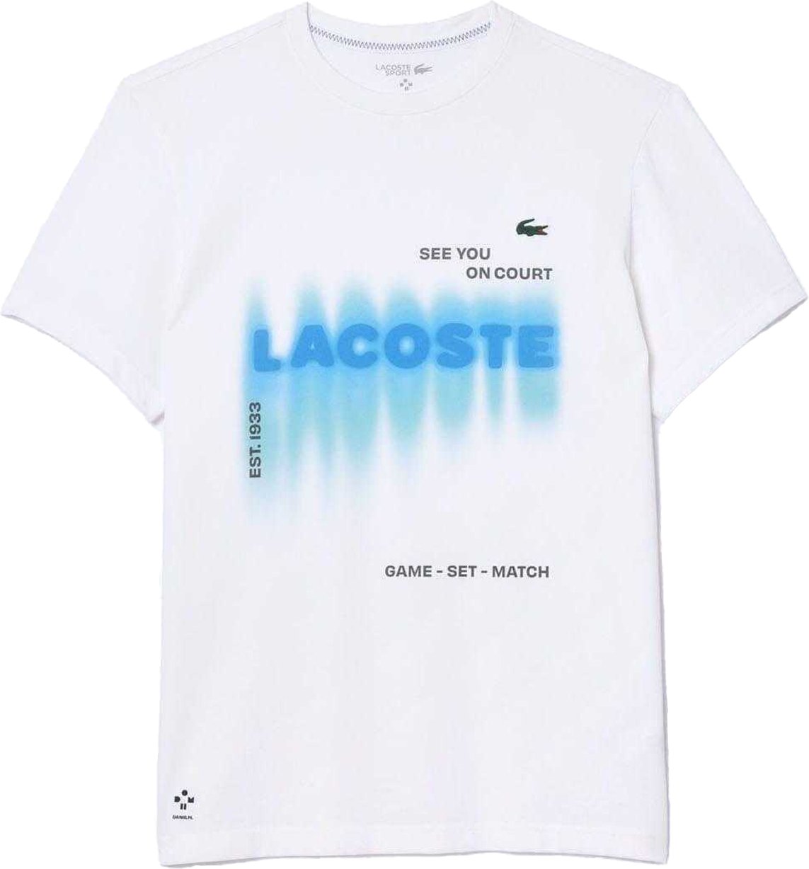 Lacoste - "Tennis X Daniil Medvedev" T-Shirt für Herren (Weiß)