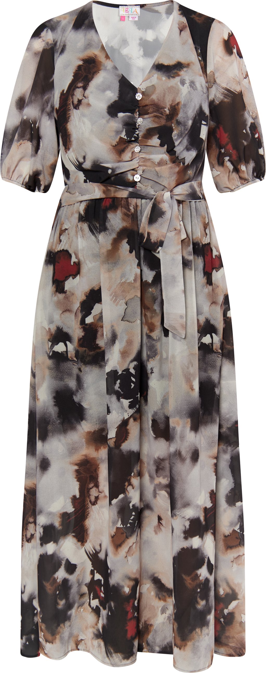 IZIA Kleid Damen Schwarz Mehrfarbig