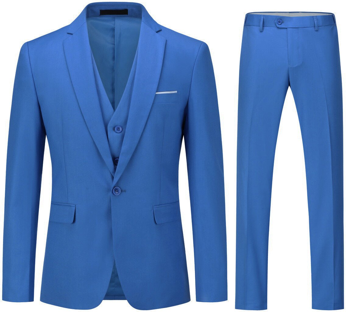 Regatta – Blauer, klassischer 3-teiliger Anzug in Slim Fit