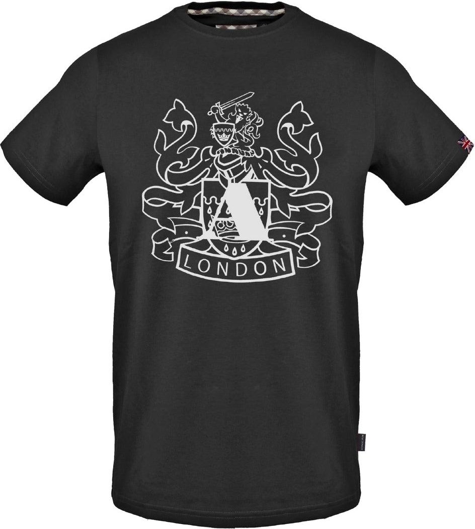Aquascutum - "Aldis" T-Shirt für Herren (Schwarz)