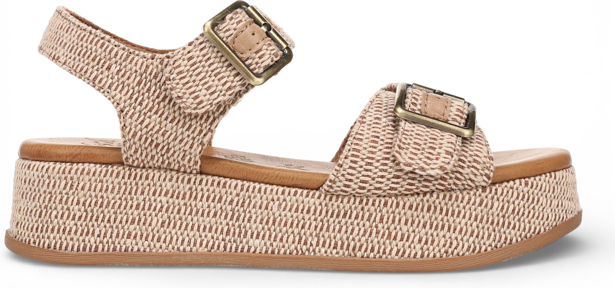 Blowfish Malibu Damen-Beige Kunstleder-Plattformsandalen – Magisch