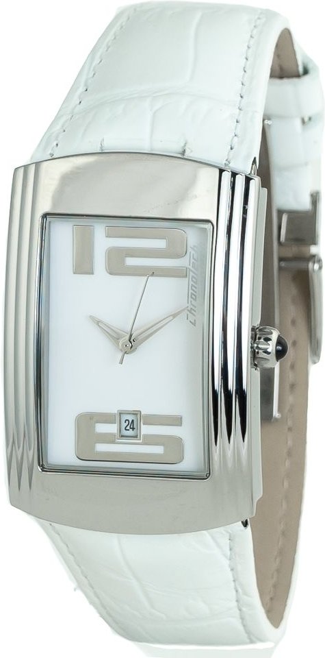 Chronotech Ct7017b06ac Weiße Lederuhr