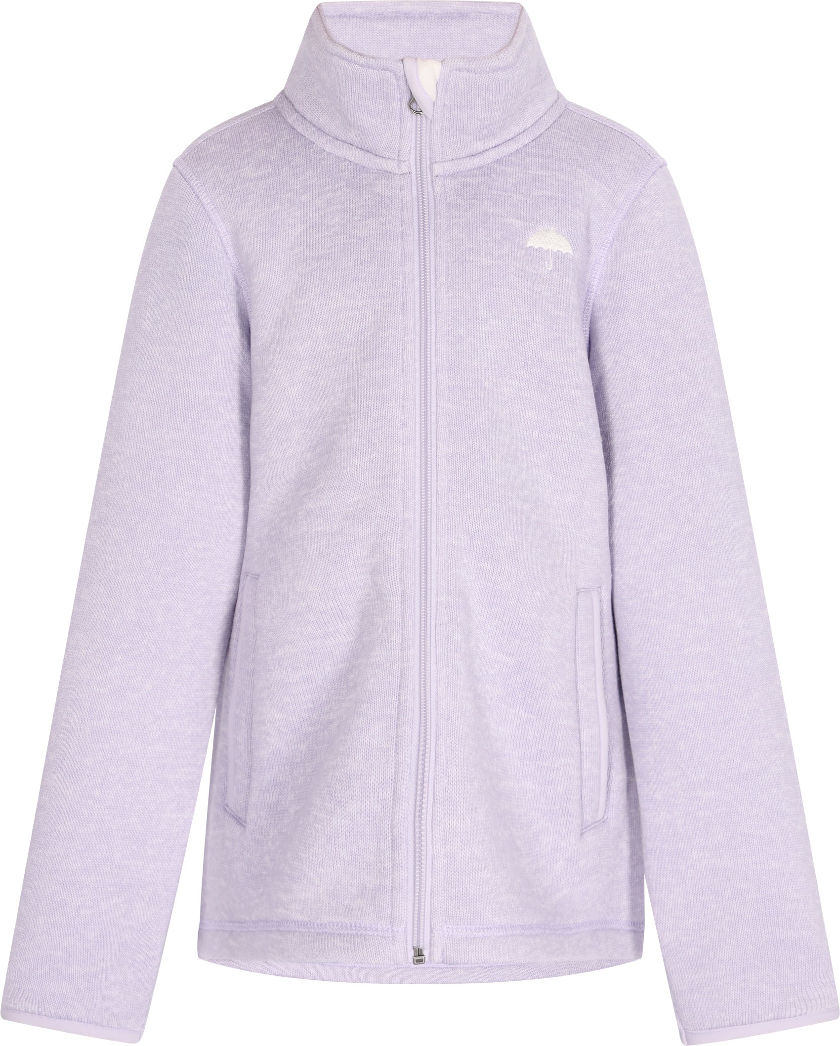 Schmuddelwedda Strickfleecejacke Mädchen Grauviolett Melange