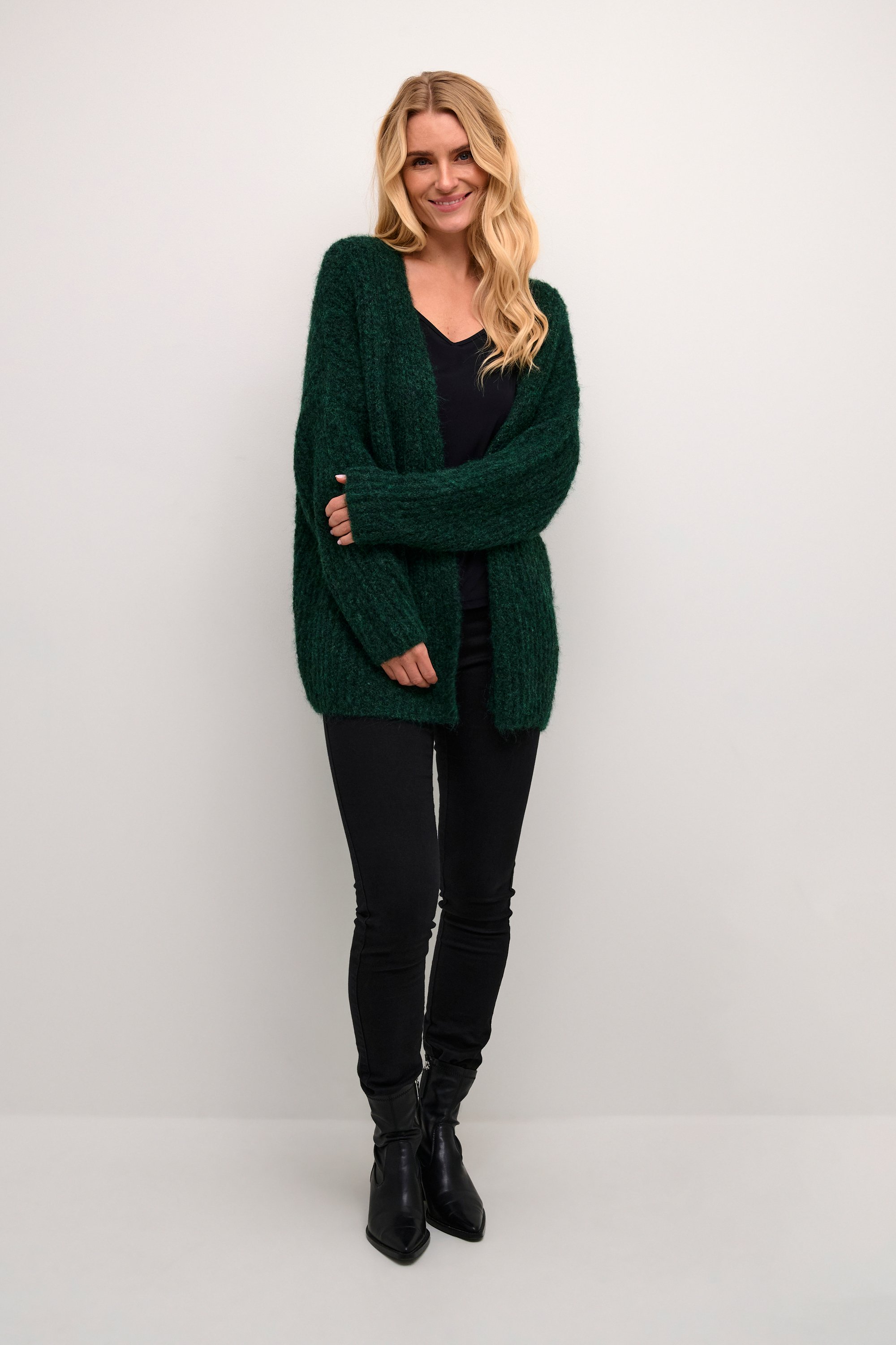 Strickjacke Oversize fit green