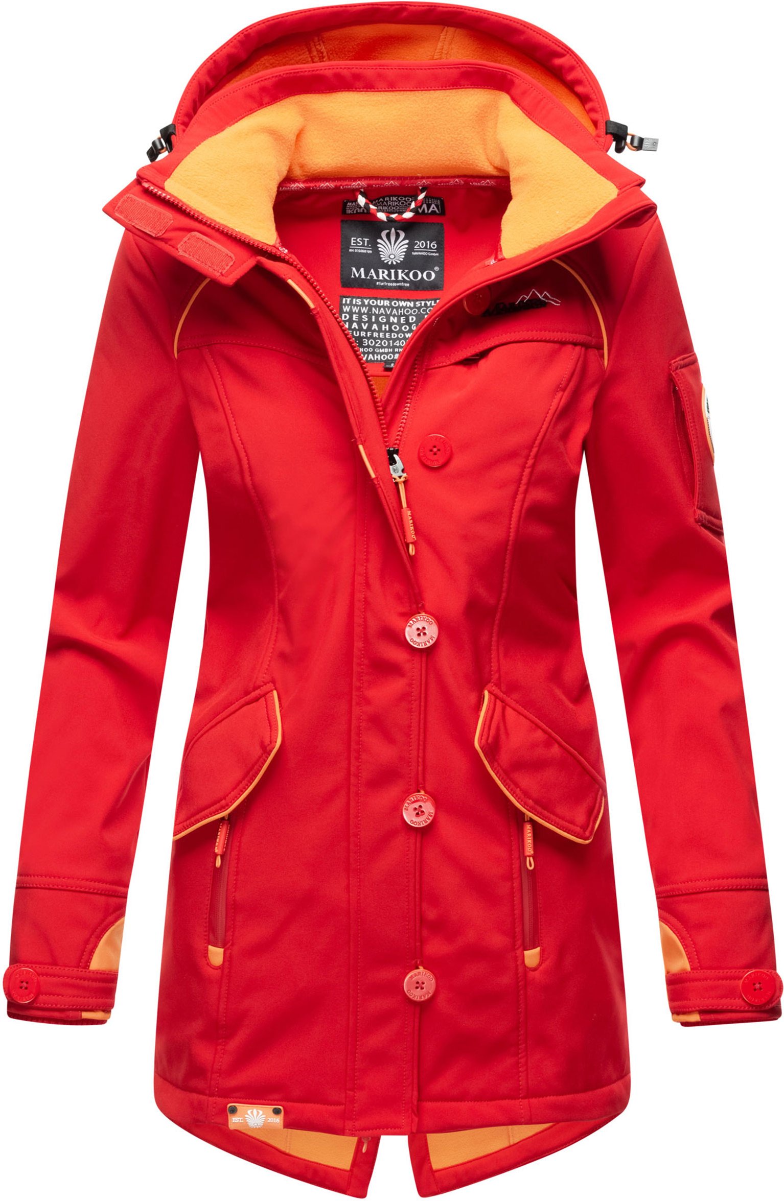 Thumbnail - Marikoo Damen Softshelljacke – Soulinaa, wasserdicht mit abnehmbarer Kapuze