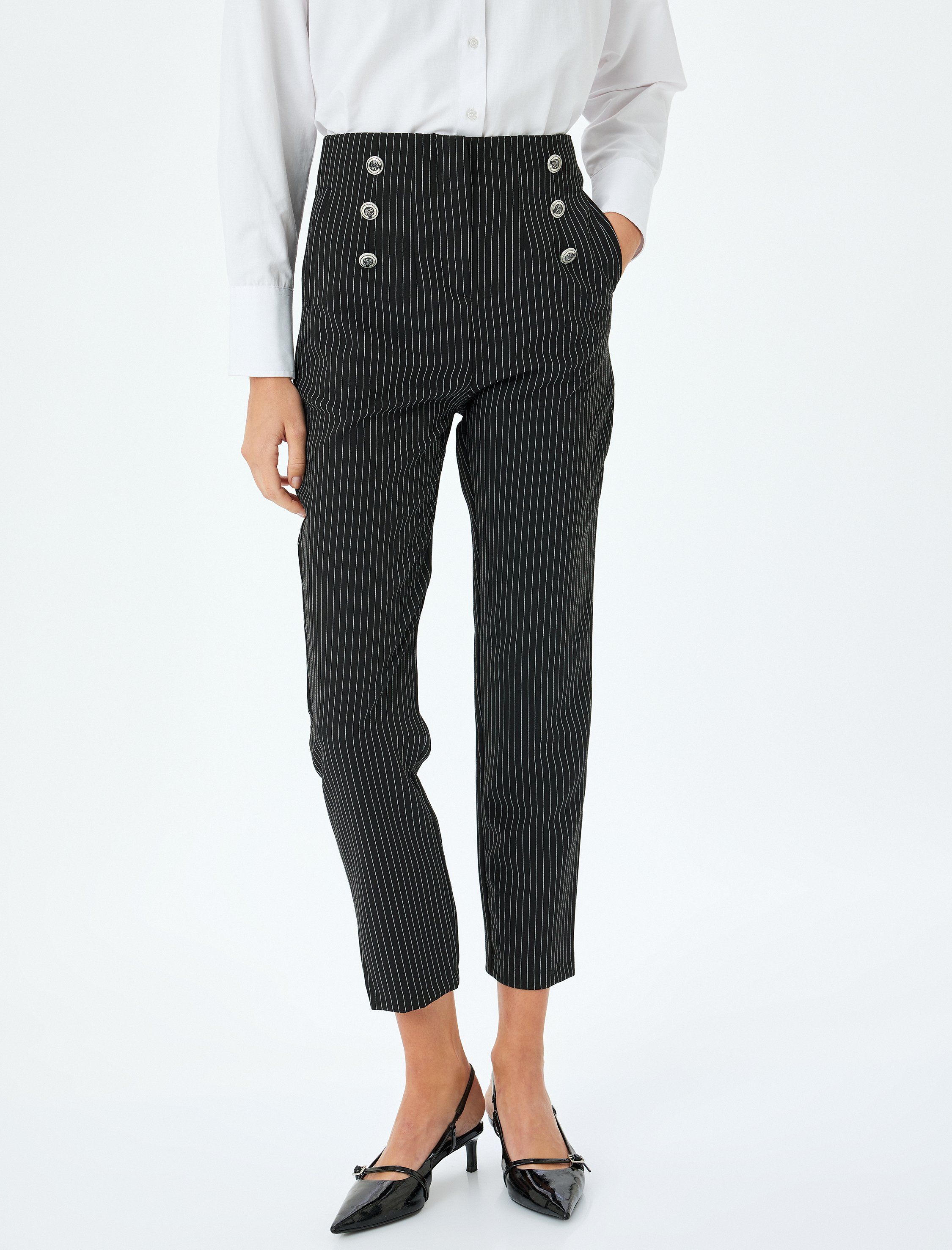 Koton Hose Hohe Leibhöhe Cigarette Hose