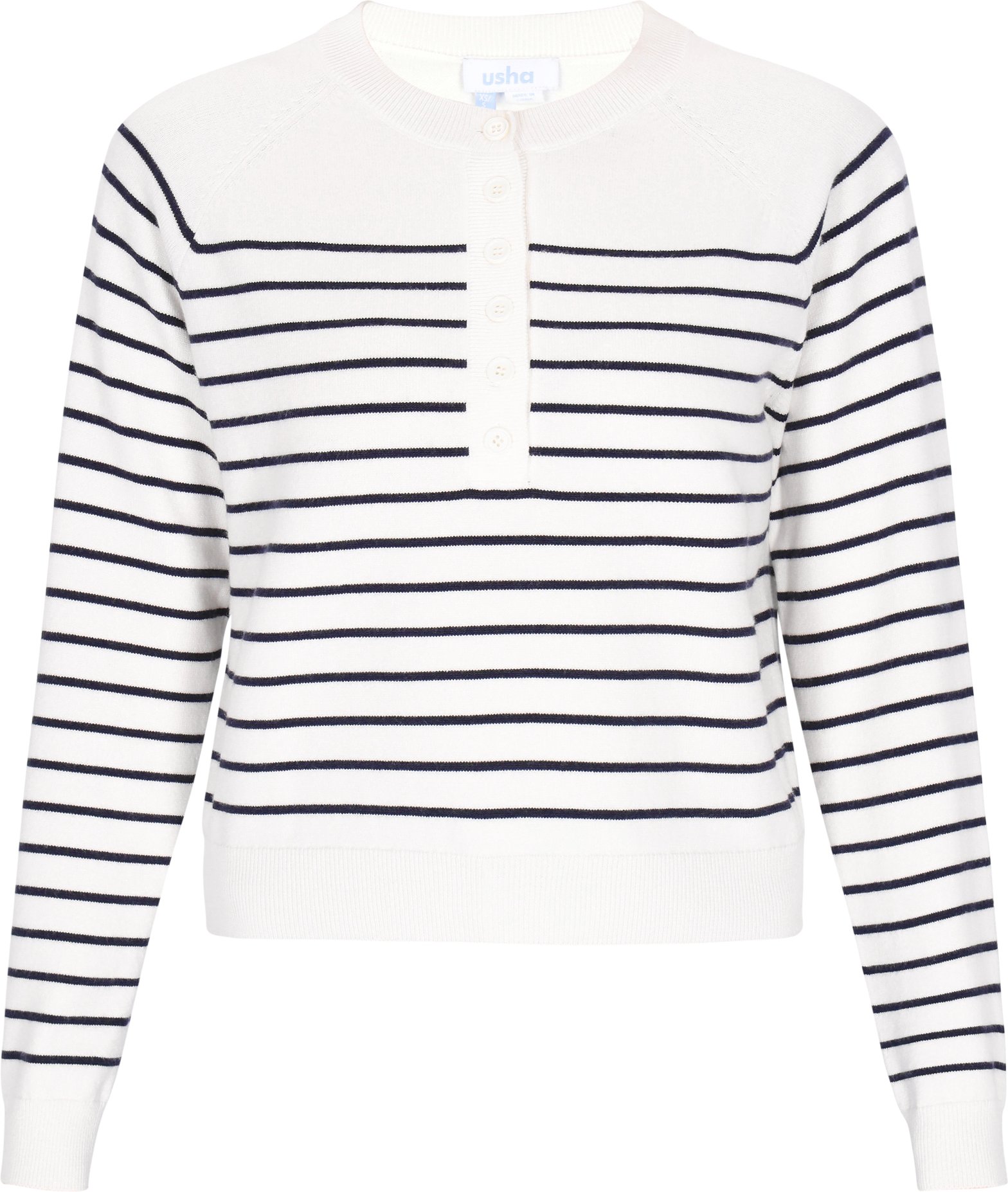 usha Pullover Frauen Cremeweiß, Marineblau