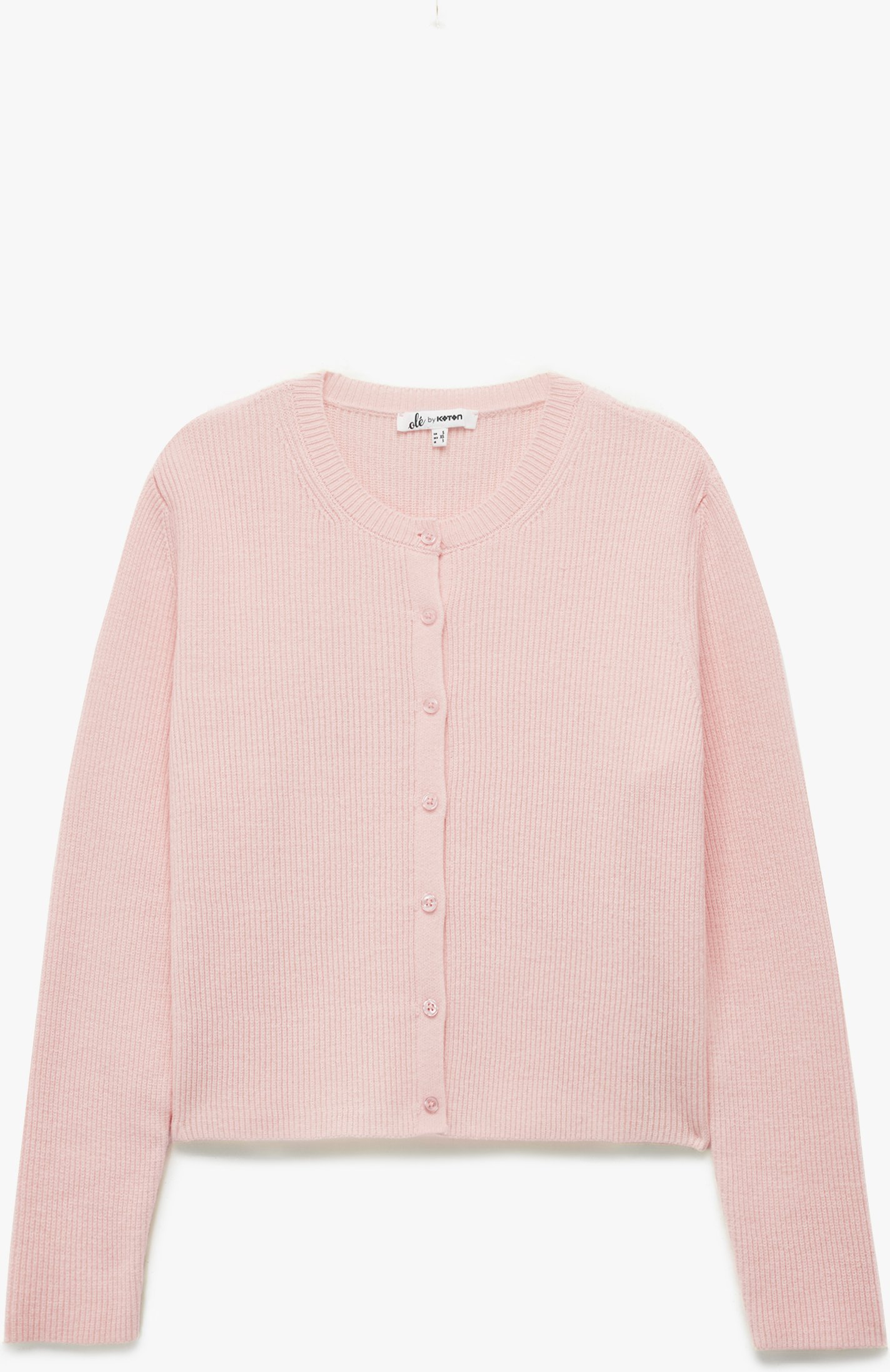 Koton KARDIGANS Rundhals Langarm-Strickjacke