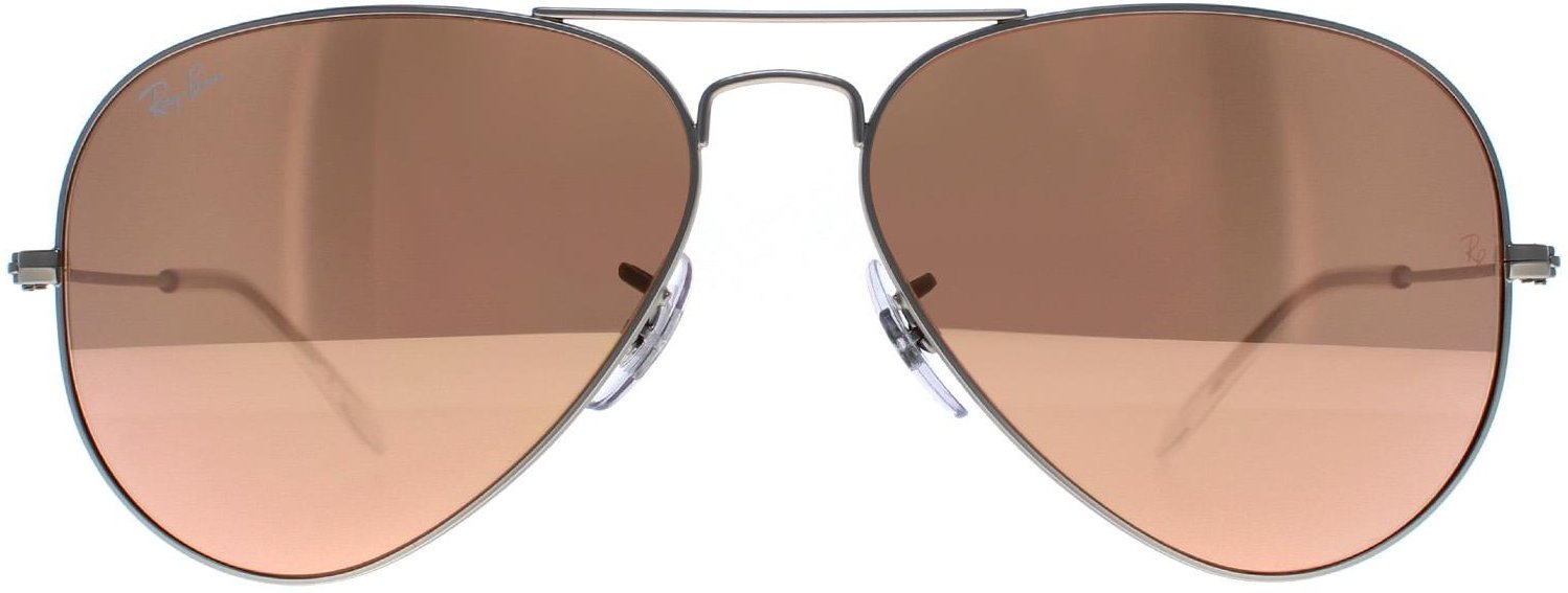Ray-Ban Lunettes De Soleil Aviator 3025 019/Z2 Miroir Brun Argenté Rose