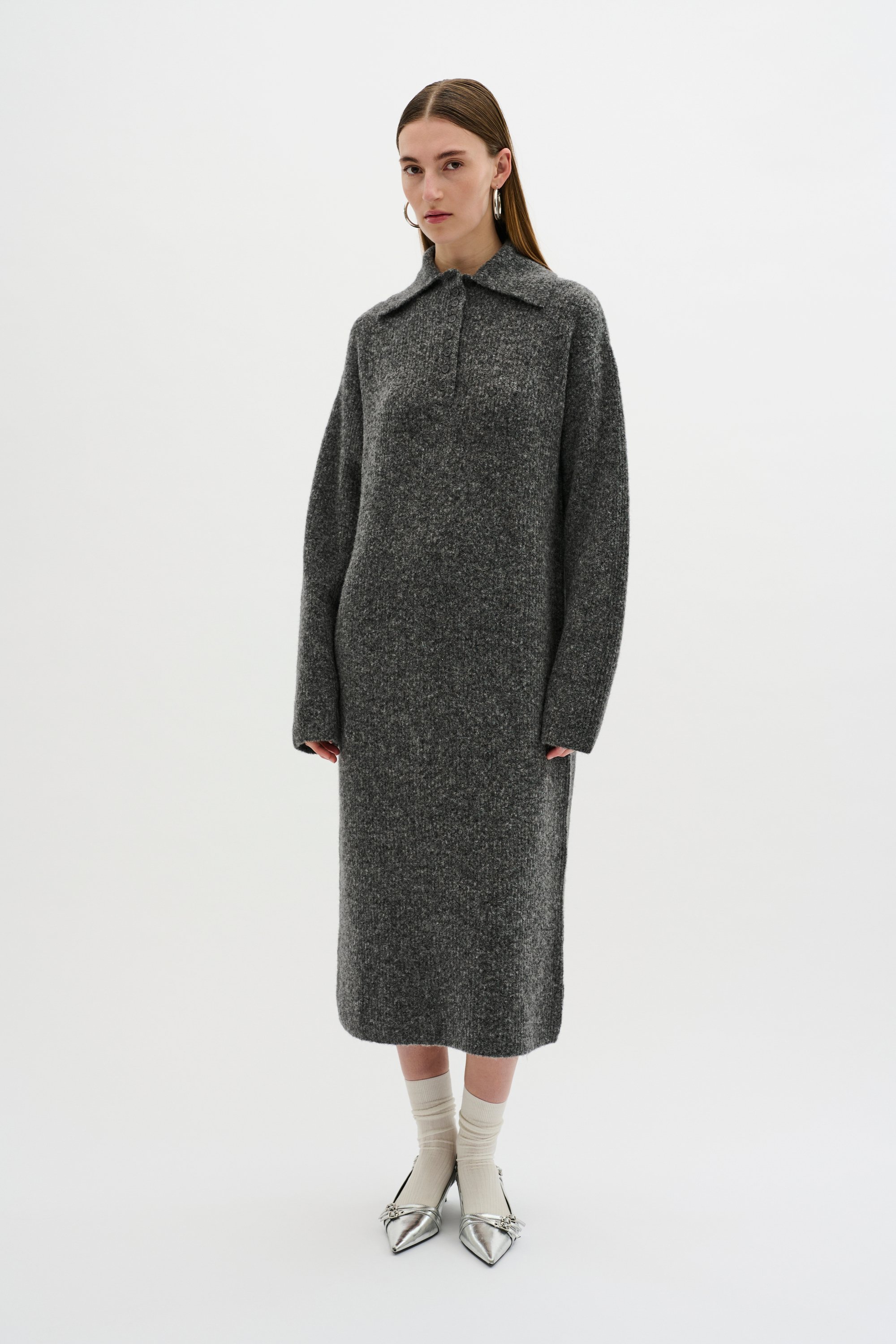 Kleid Loose fit Dark Gray Melange dark grey