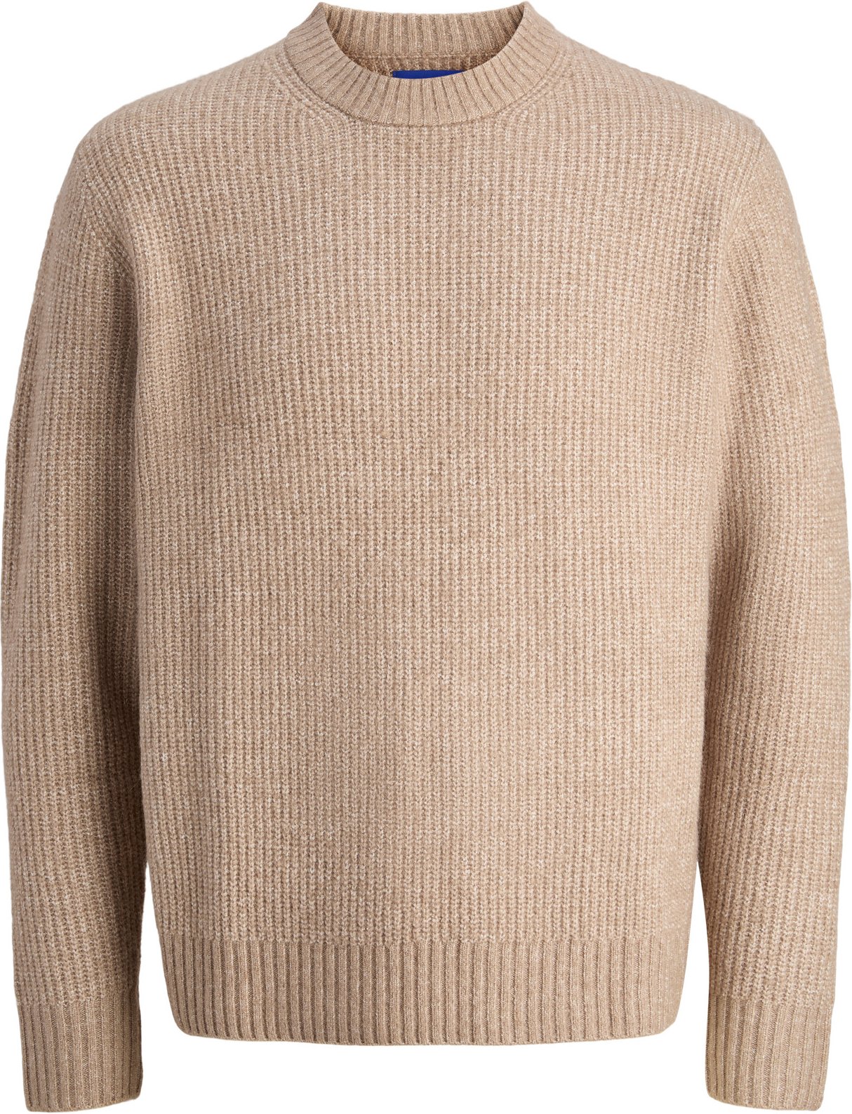 Jack & Jones Pullover York Ollie Strick Rundhals Beige