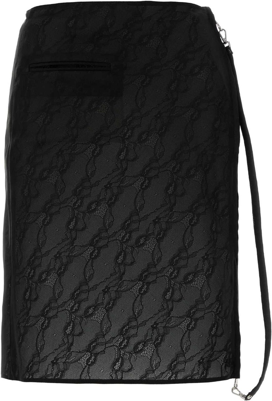 Schwarzer Stretch-Nylon-Mix-Rock