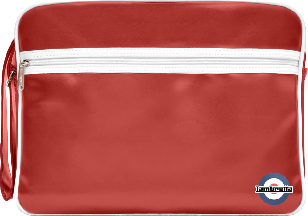 Lambretta - Herren/Damen Unisex Tasche, Retro (Burgunderrot/Weiß)