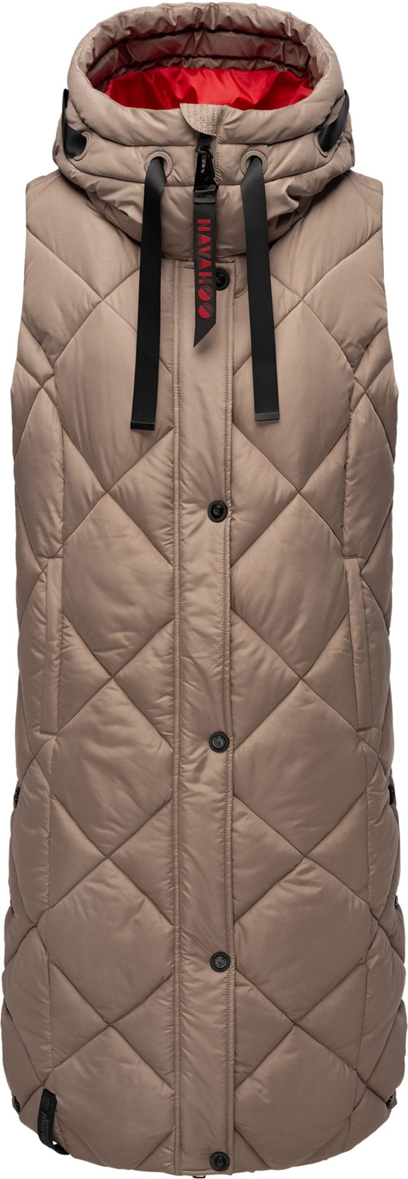 Navahoo Damen Steppweste Schnuckel – Lang & Stylisch mit Kapuze