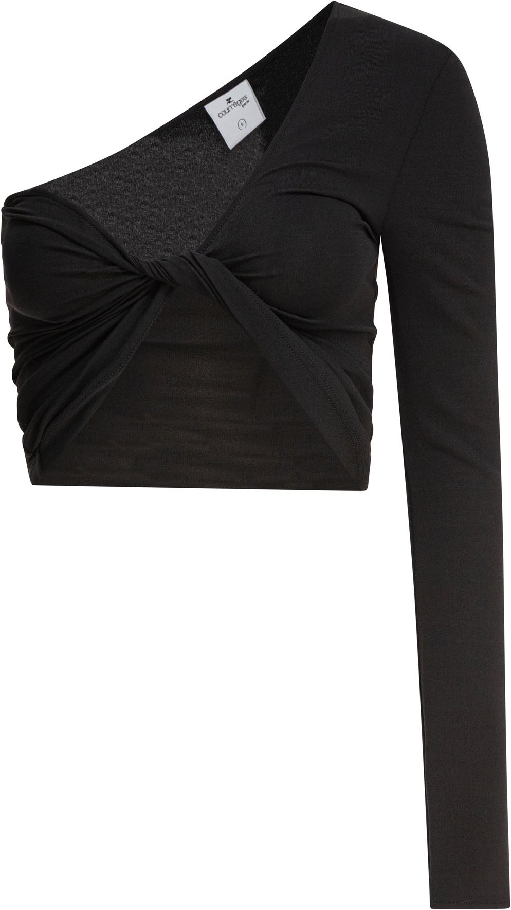 Schwarzes Elasthan-Top