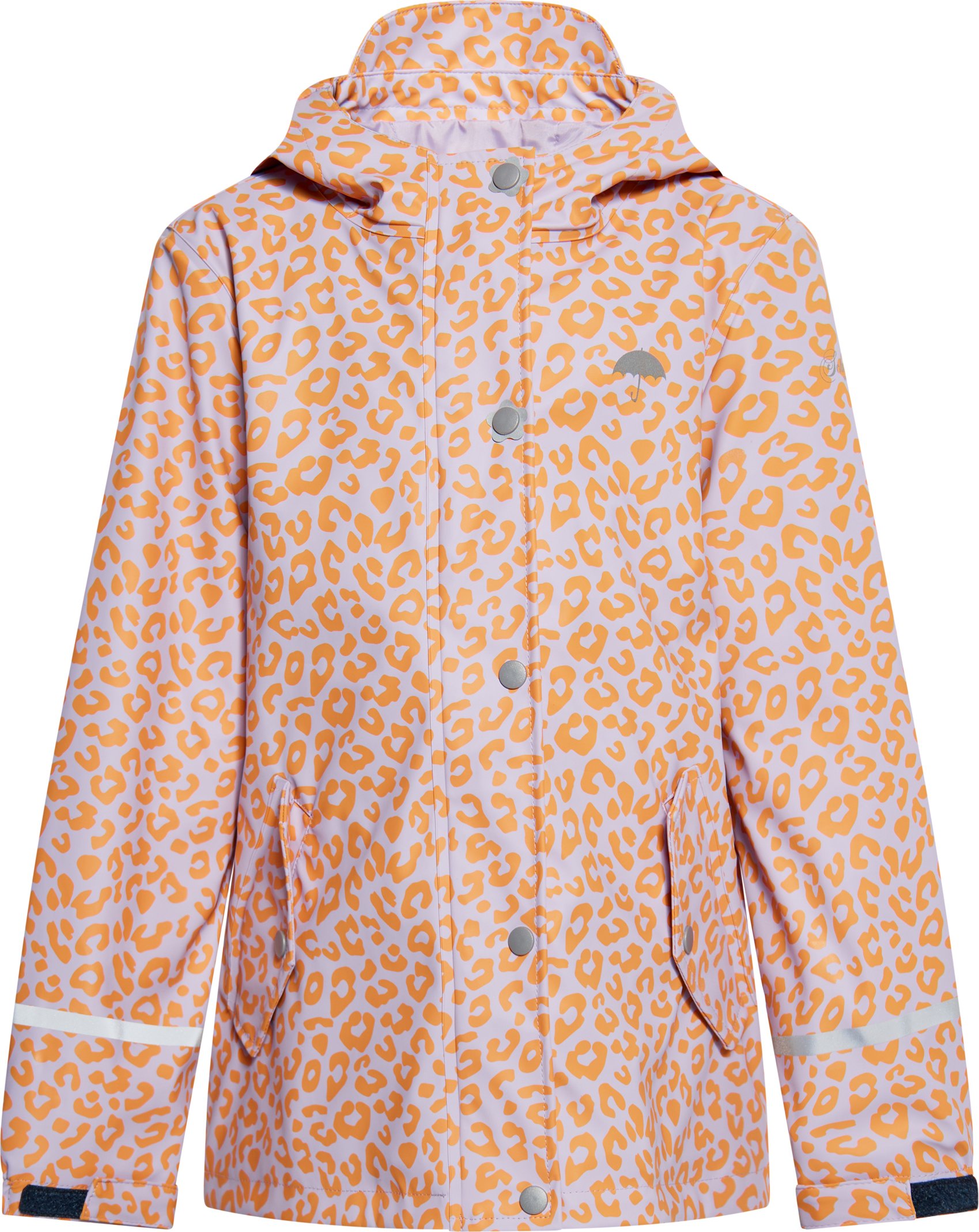 Thumbnail - Schmuddelwedda Regenjacke Mädchen Pastelllavendel Orange Leo