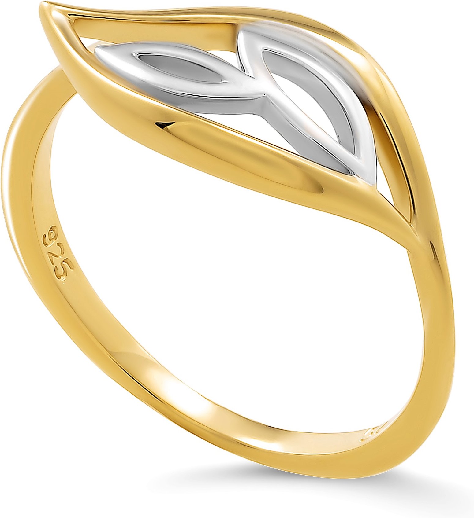 Orphelia 'Charlotte' Damen-Ring aus 925er Sterlingsilber – Silber/Gold ZR-7523/G