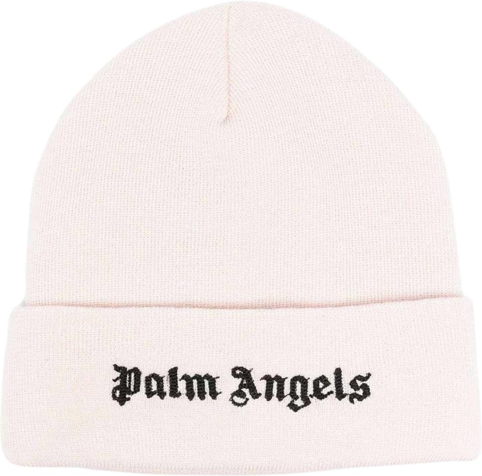 Beige Mutze mit Palm Angels-Markenlogo