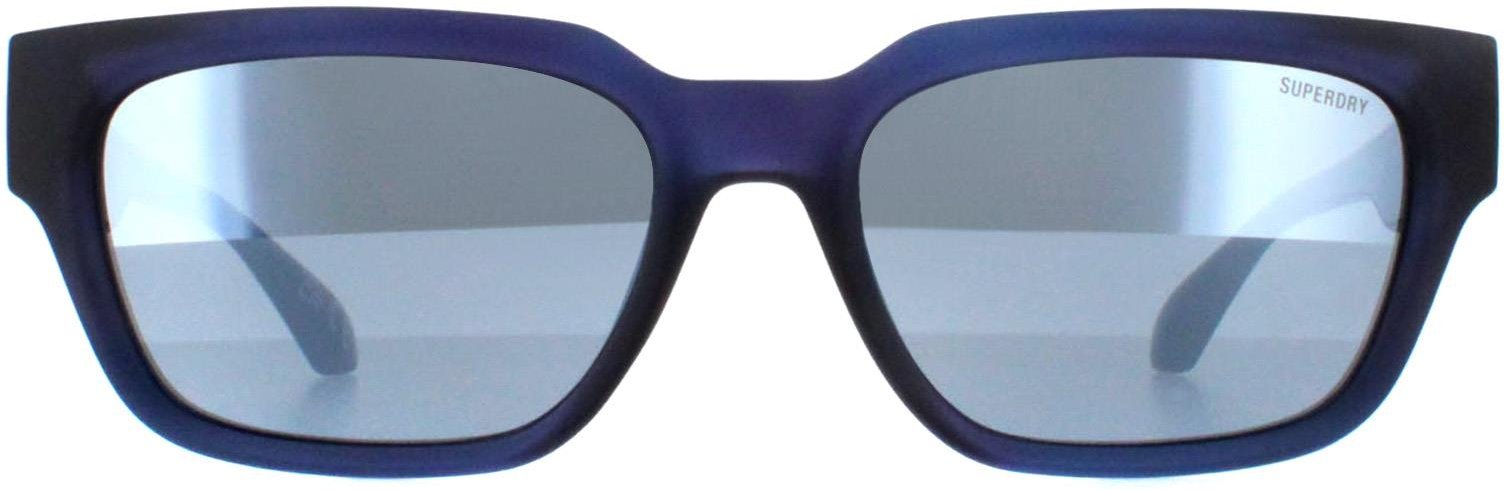 Superdry 5004 106 mat marine zilver spiegel zonnebril