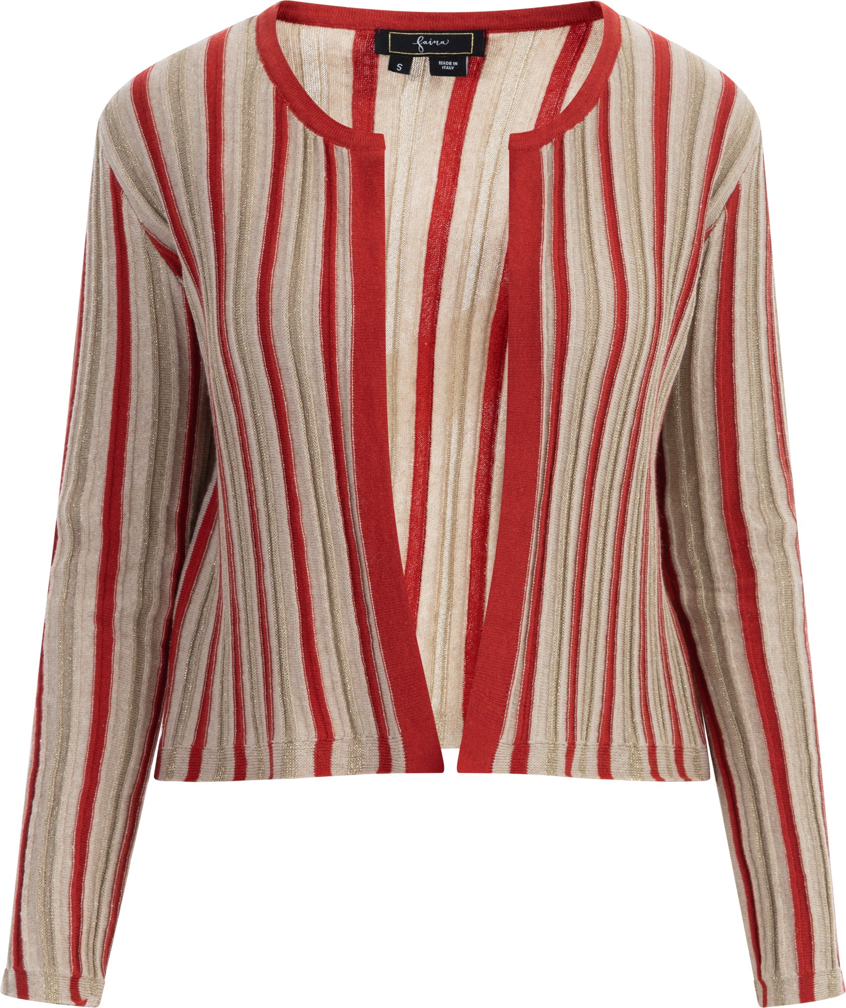 Faina Strickjacke Damen Rot Mehrfarbig