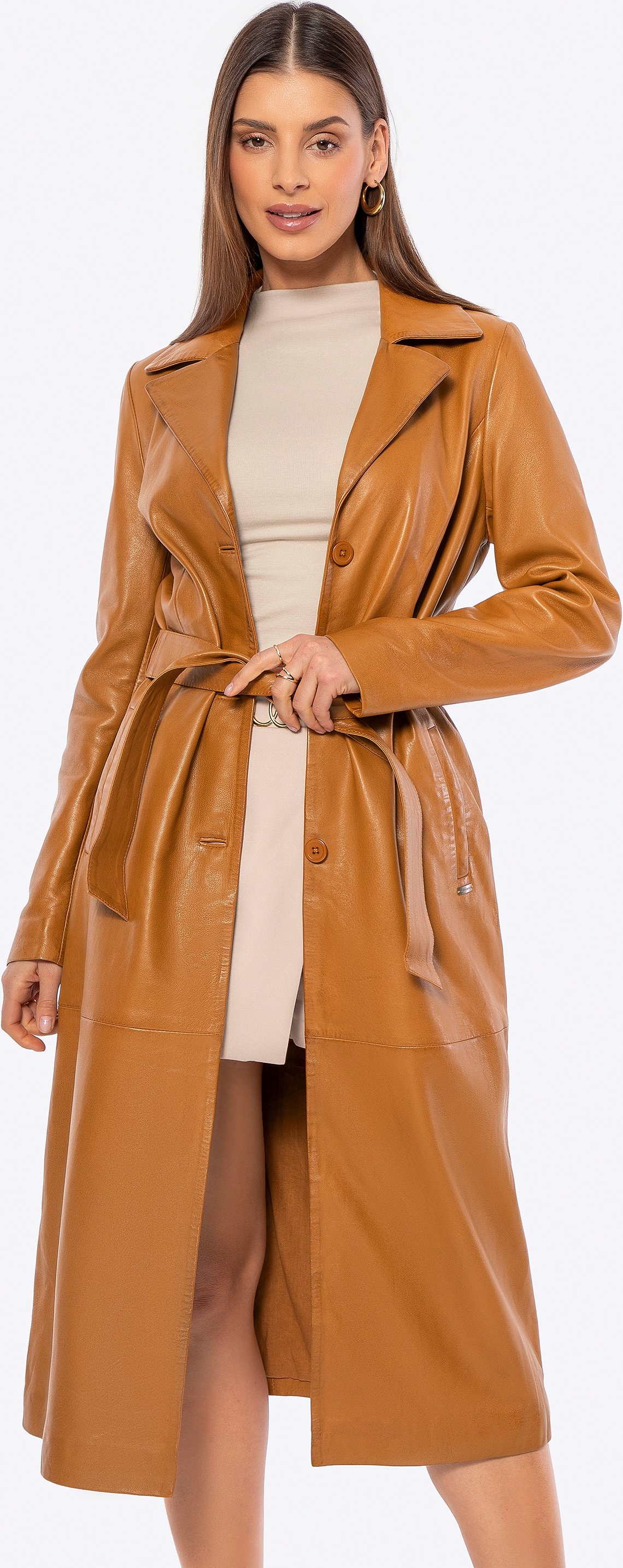 Thumbnail - Wittchen Damen-Lammfellmantel, lang, karamellfarben, Naturleder