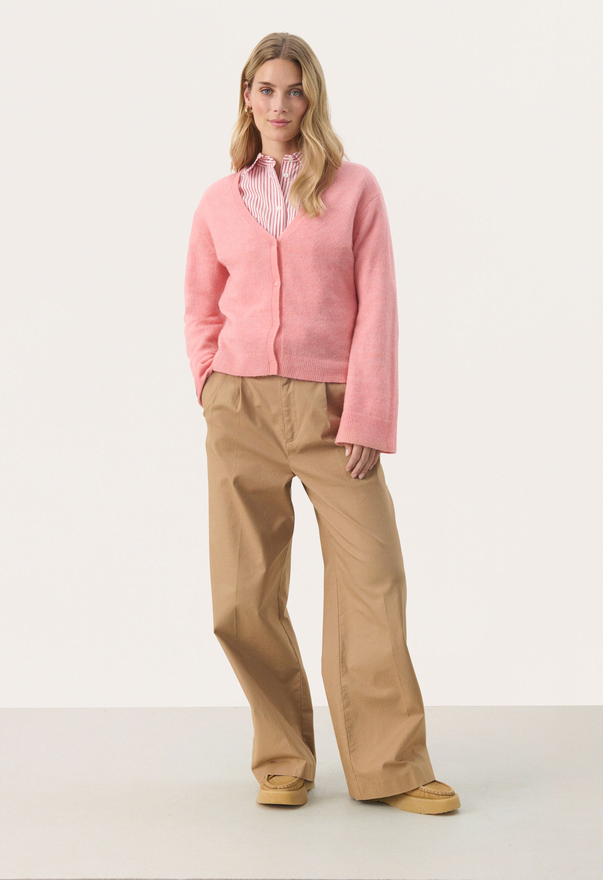 Thumbnail - Strickjacke Easy fit peach