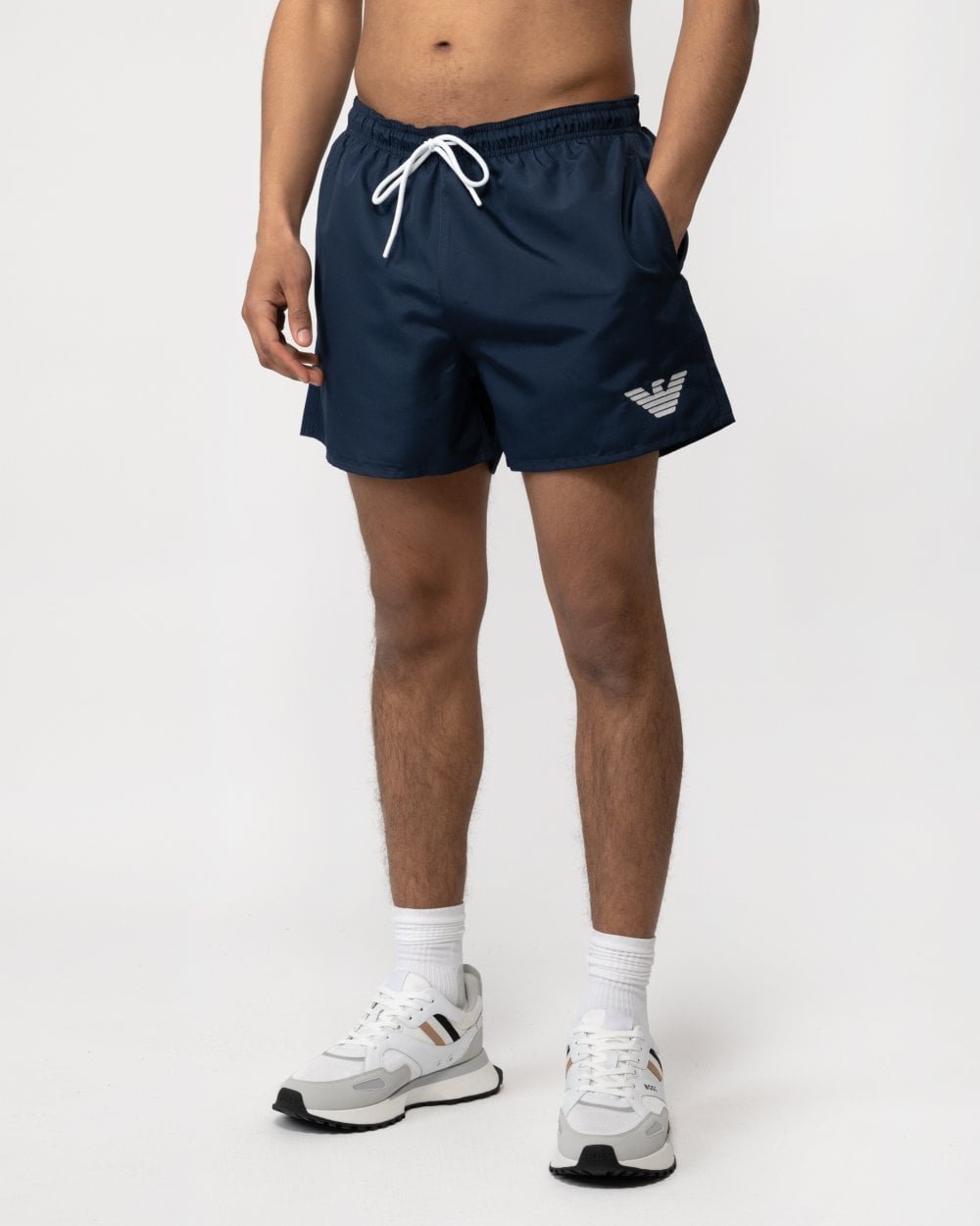 Emporio Armani Herren Schwimmshorts mit Eagle-Logo