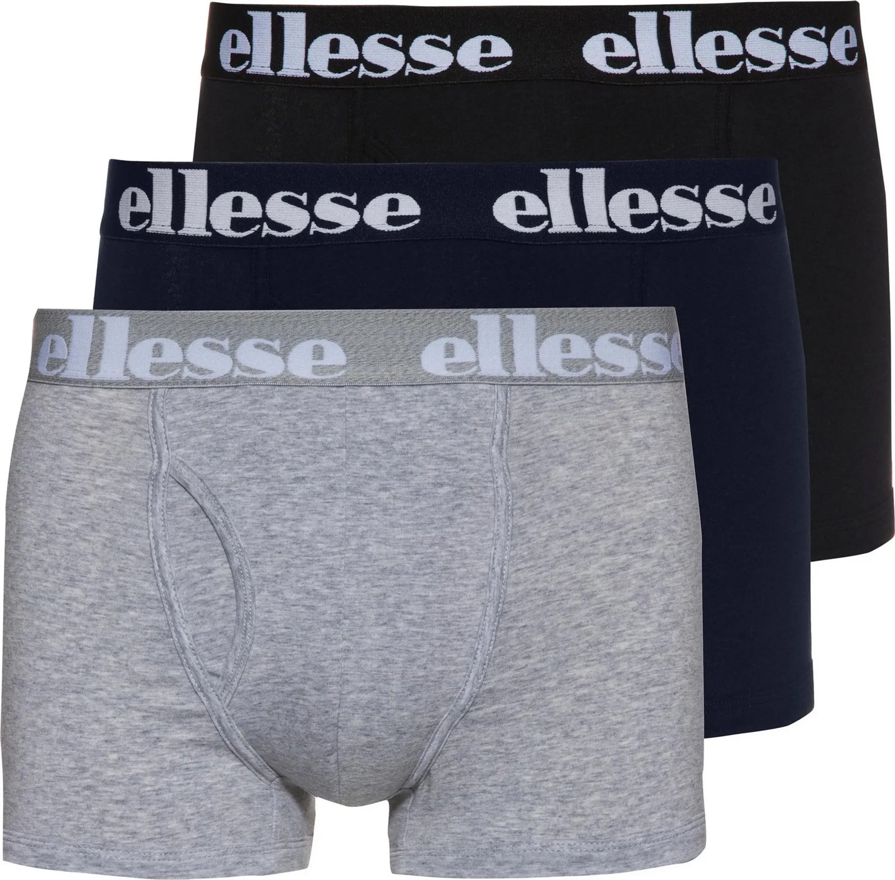 Ellesse - "Hali" Boxershorts für Herren (3er-Pack) (Schwarz/Grau/Marine)