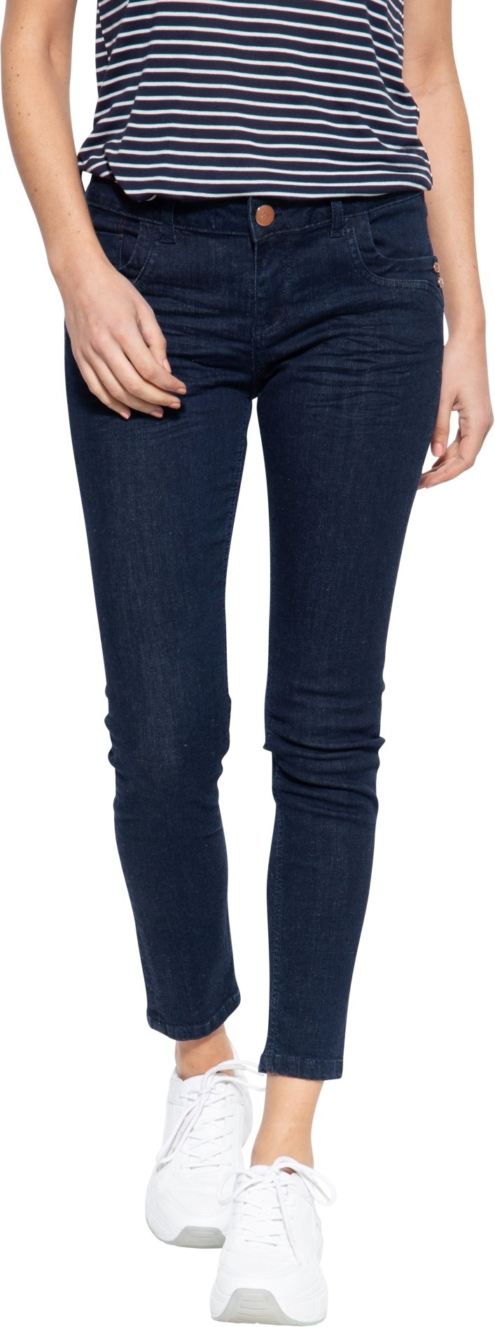 Amor, Truth & Trust Damen 5-Pocket Jeans im femininen Slim Fit Leoni nachtblau