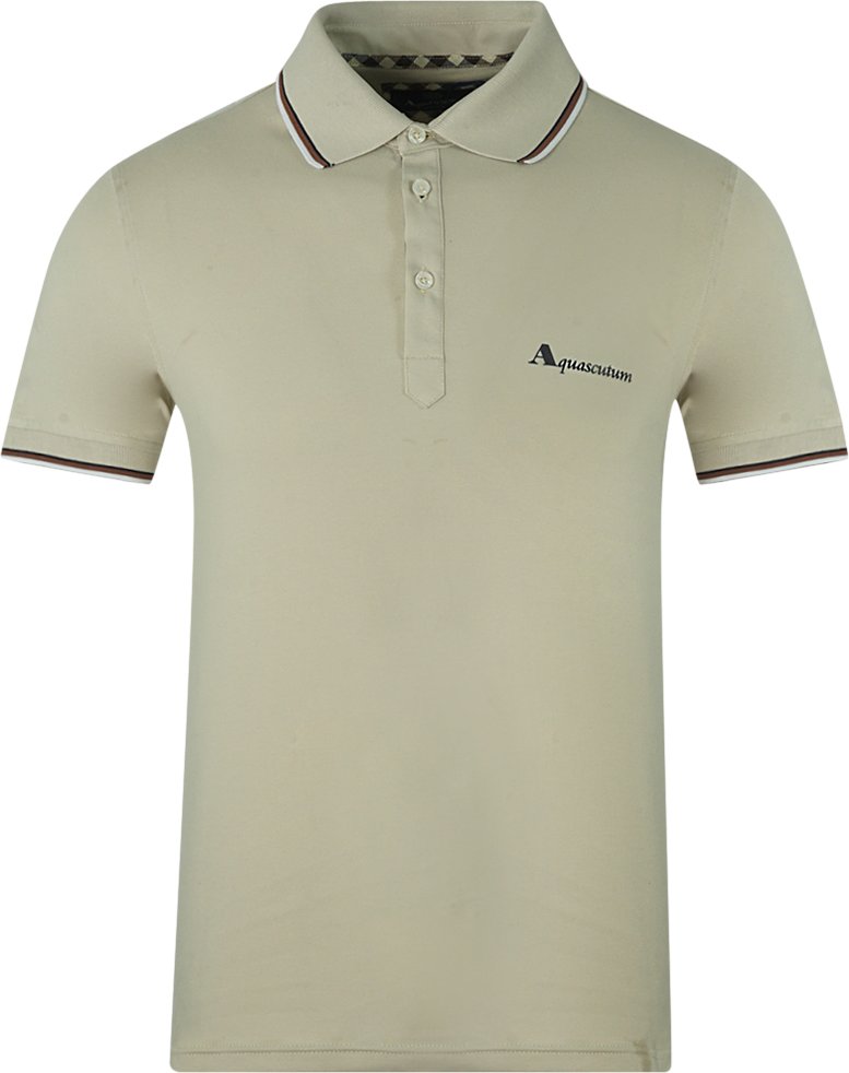 Aquascutum Markenlogo Beige Poloshirt