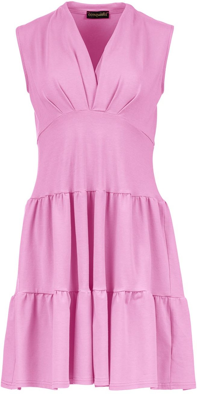 Ärmelloses Jerseykleid in Wildrose aus Baumwolle