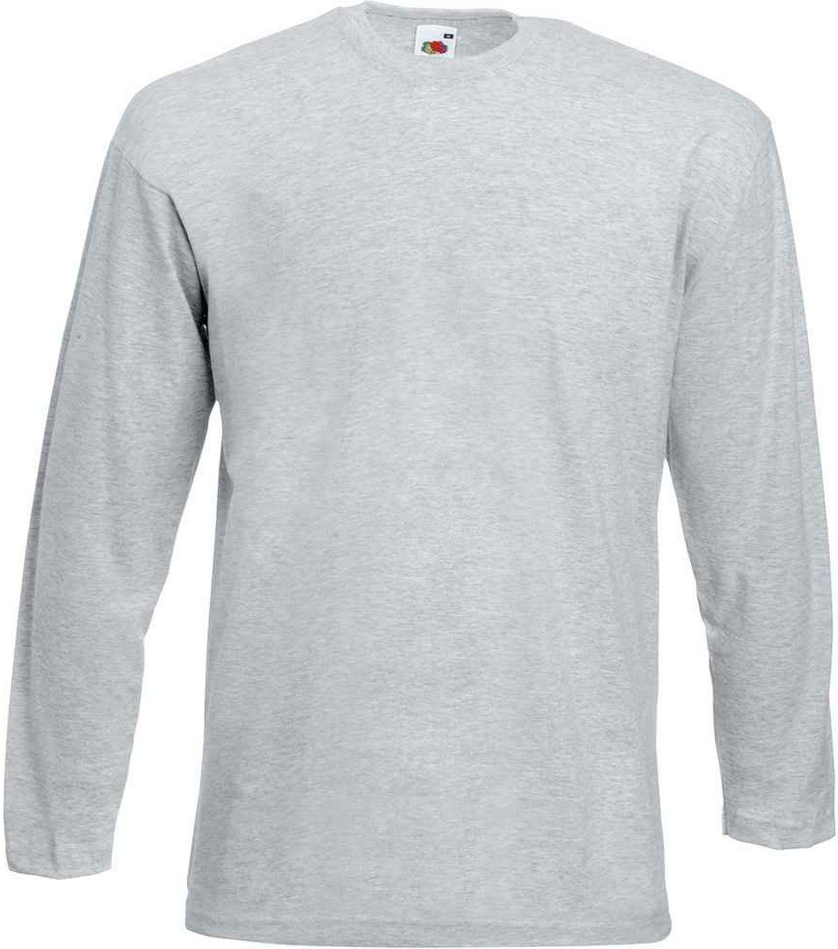 Fruit of the Loom - "Valueweight" T-Shirt für Herren/Damen Unisex Langärmlig (Dunkles Grau meliert)