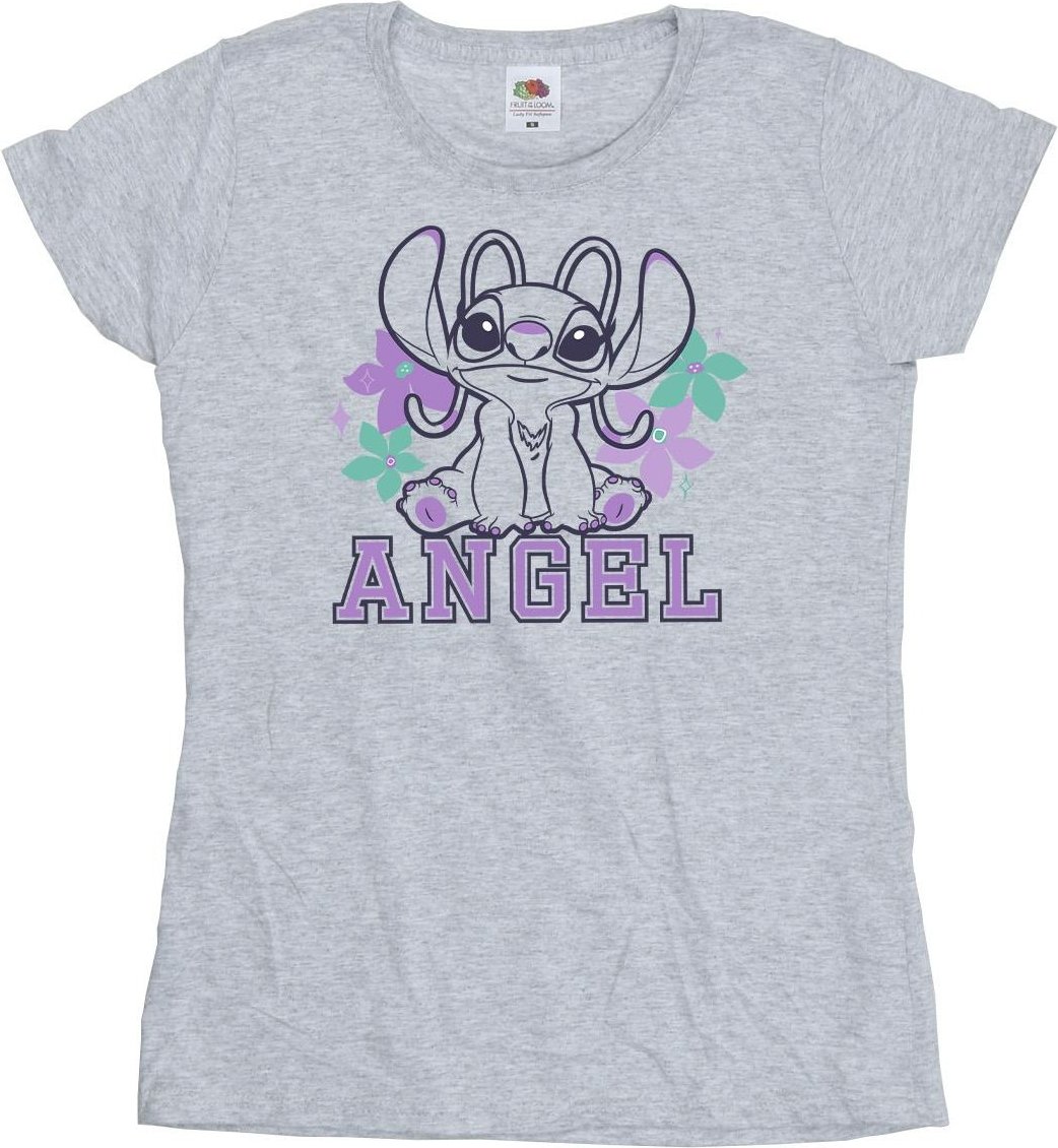 Disney - "Lilo & Stitch Angel" T-Shirt für Damen (Grau)
