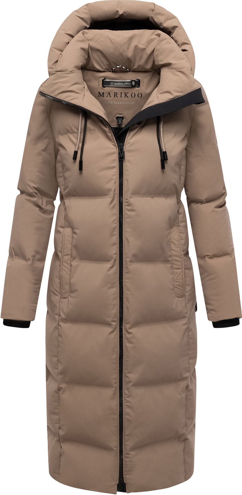 Thumbnail - Marikoo Damen Winter Steppmantel Tikoraa mit abnehmbarer Kapuze