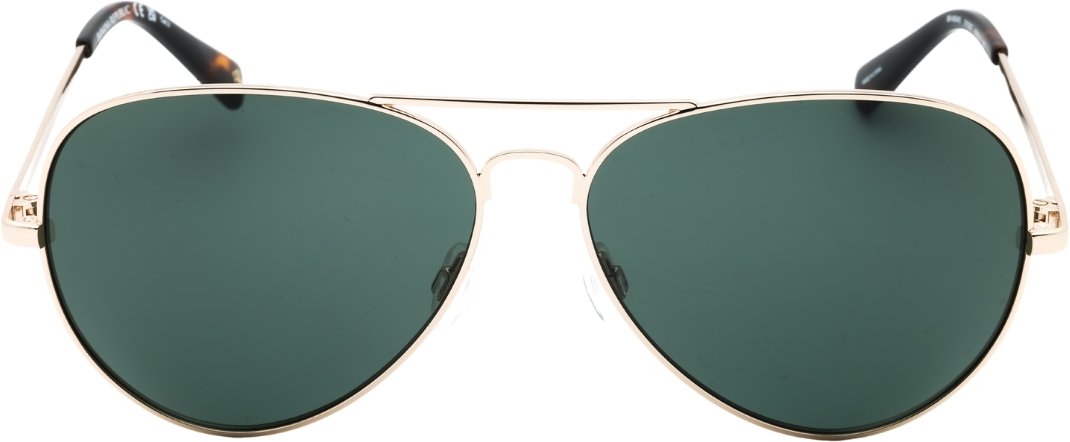 Hellgoldene Sonnenbrille mit grünen Gläsern von Banana Republic