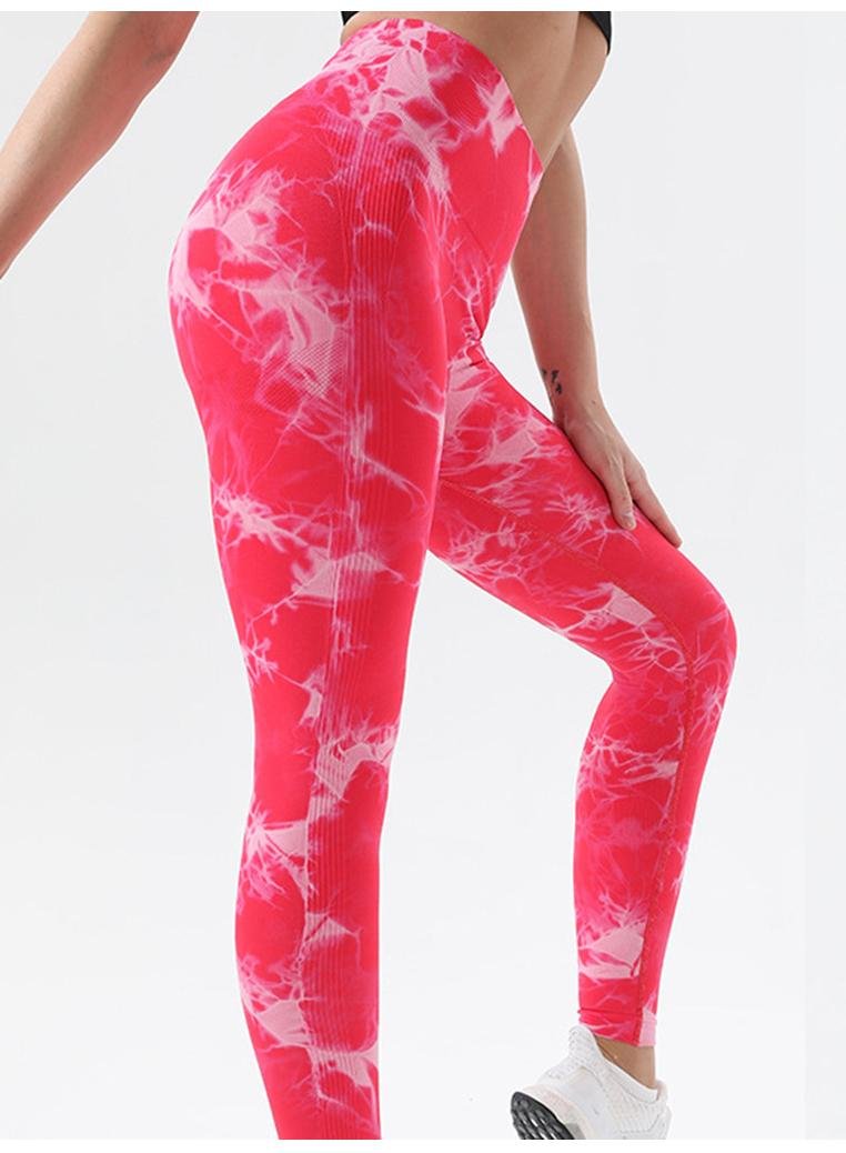 Damen Tie-Dye Hochbundige Active Leggings