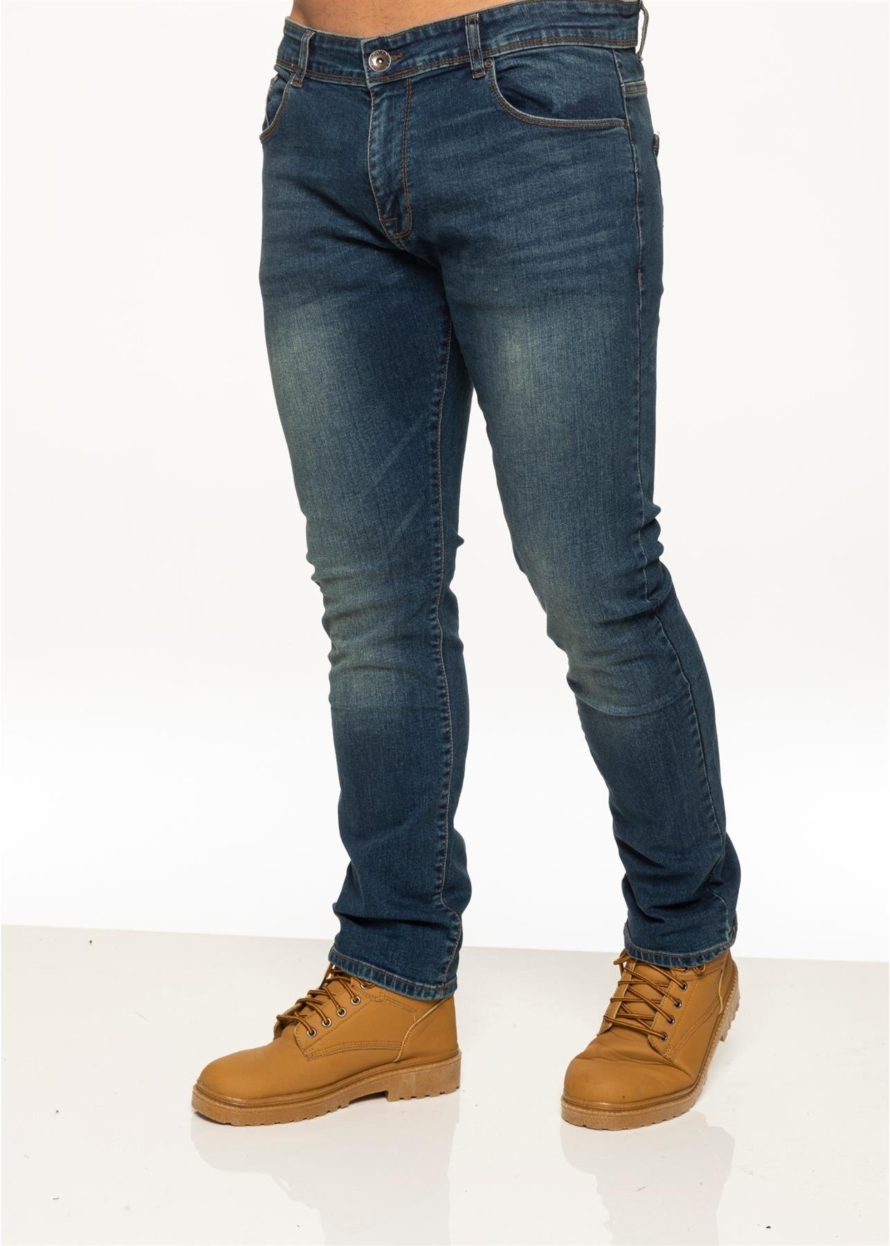 Enzo Herren Slim Stretch Denim Jeans