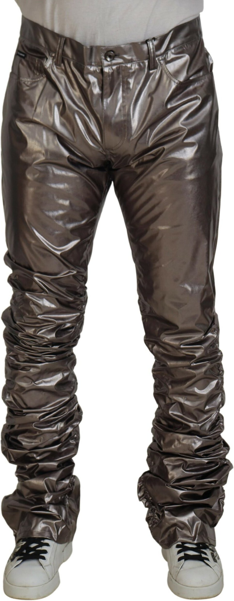 Geraffte Metallische Hose