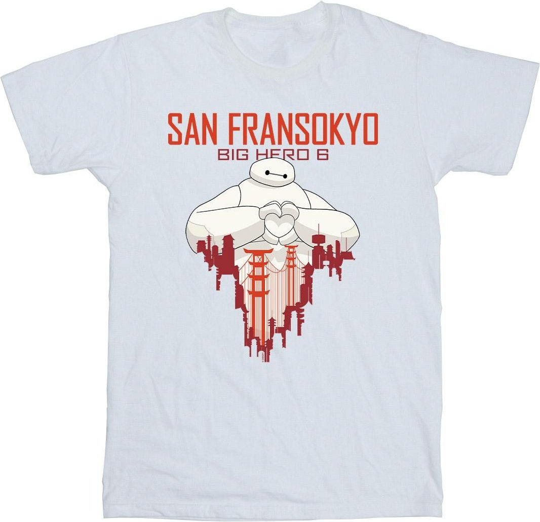 Disney - "Big Hero 6 San Fransokyo" T-Shirt für Herren (Weiß)