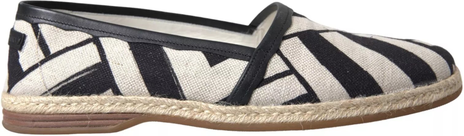 Geometrische Canvas-Espadrilles