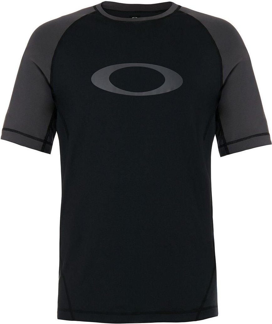 Oakley Kurzarm Crew Neck Schwarze Herren Rashguard Lycra T-Shirt 482399 02e