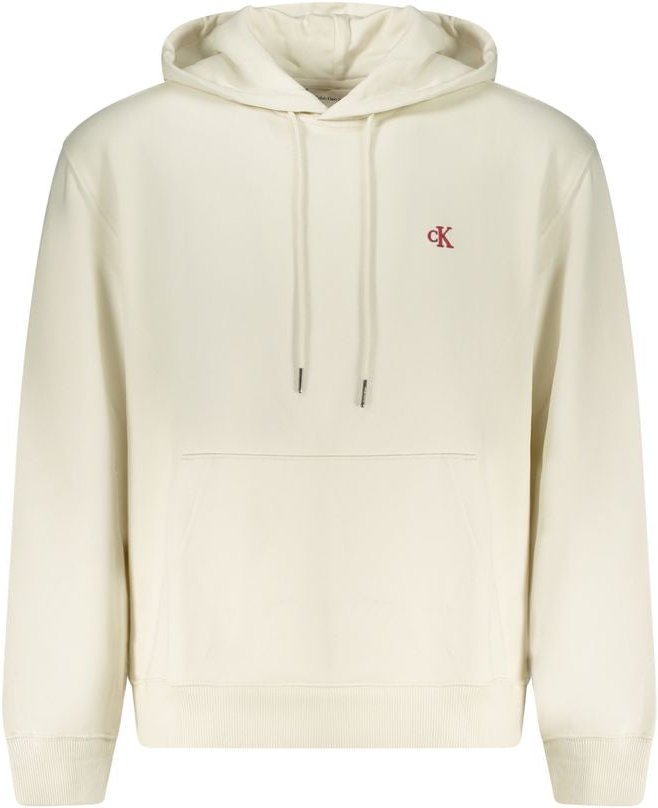 Calvin Klein Weißer Baumwoll-Herrenhoodie