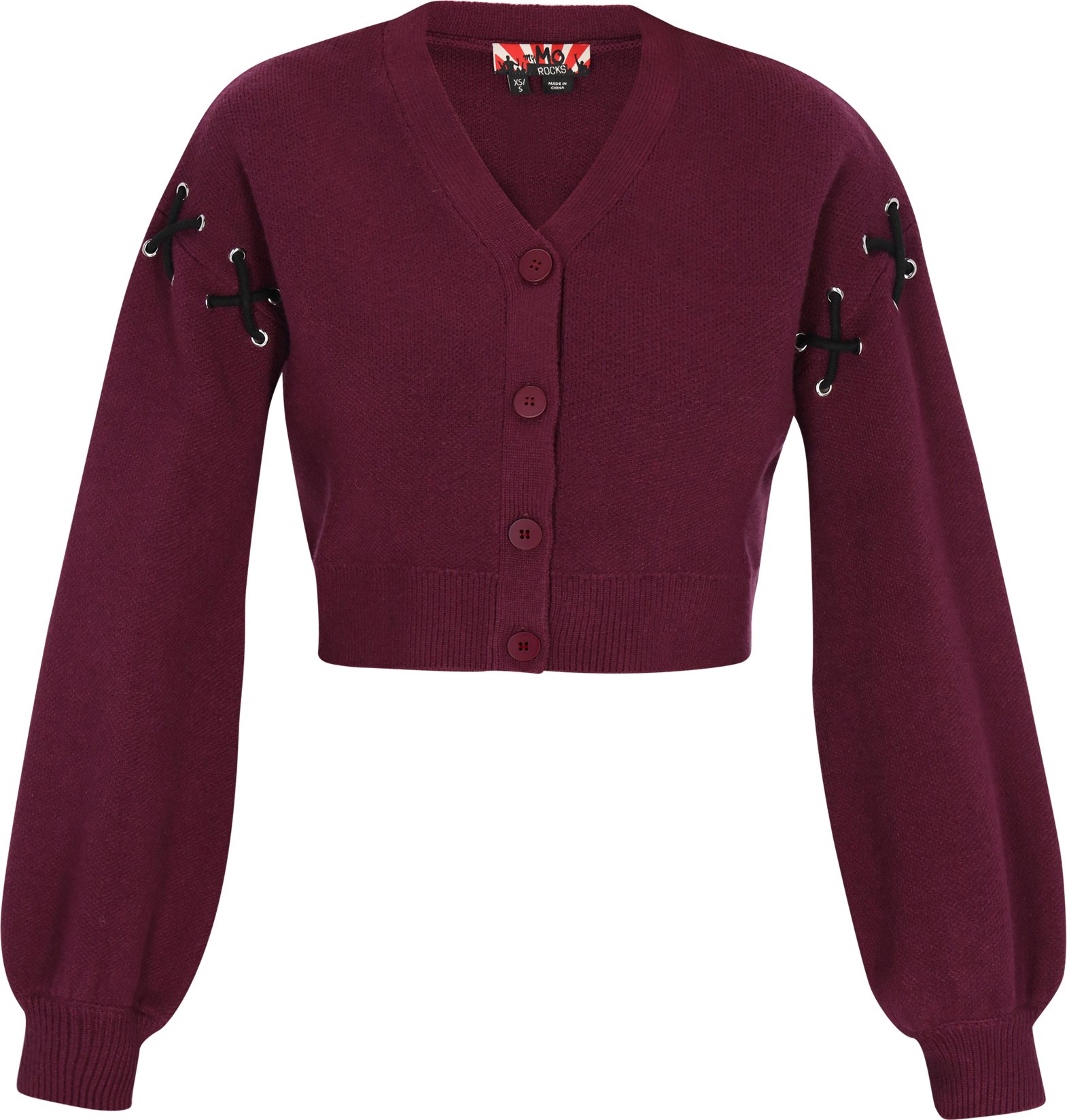 Mymo Strickjacke Frauen Burgund