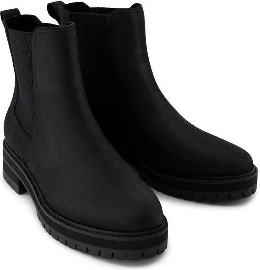 TOMS Bennet Leder Damen Schwarze Stiefel