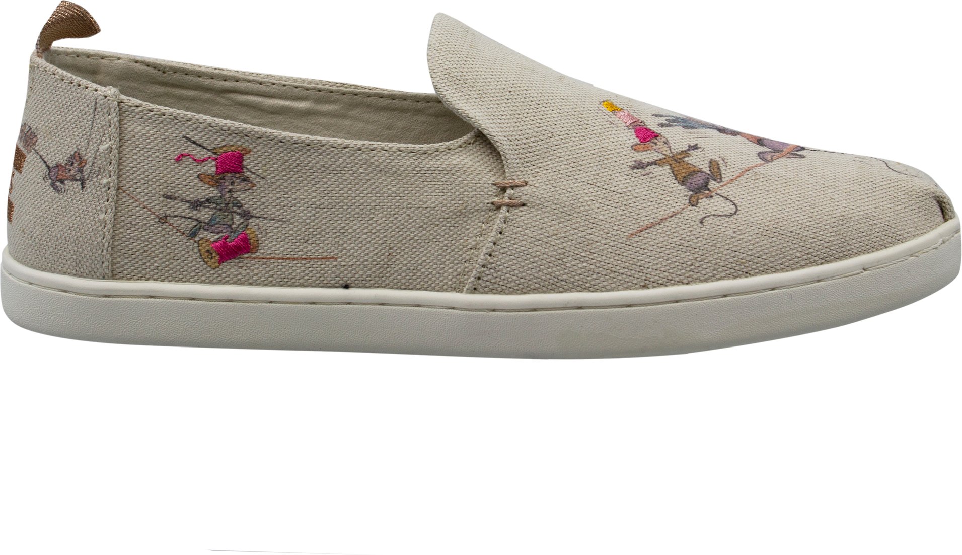 Toms x Disney dekonstruiert Alpargata Gus & Jaq Slip on Damenschuhe 10012724
