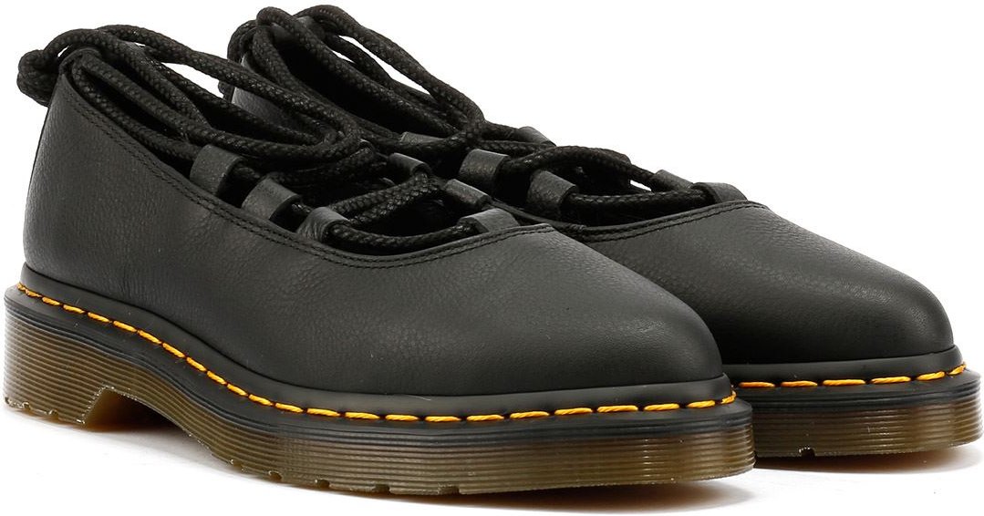 Dr. Martens Elphie II Virginia Lederschuhe Für Damen In Schwarz