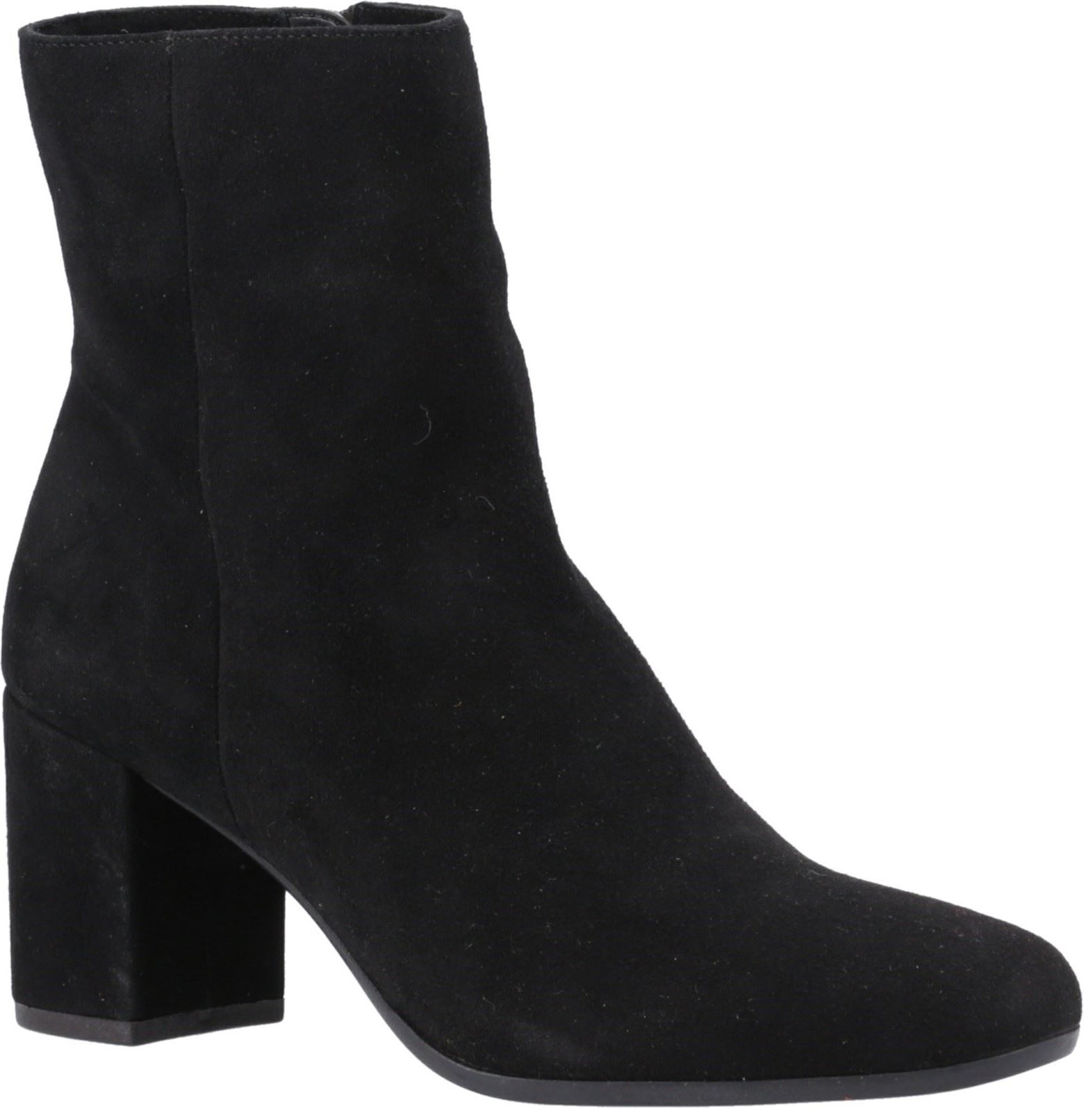 Hush Puppies Octavia Damen Wildleder Schwarze Stiefeletten mit Absatz