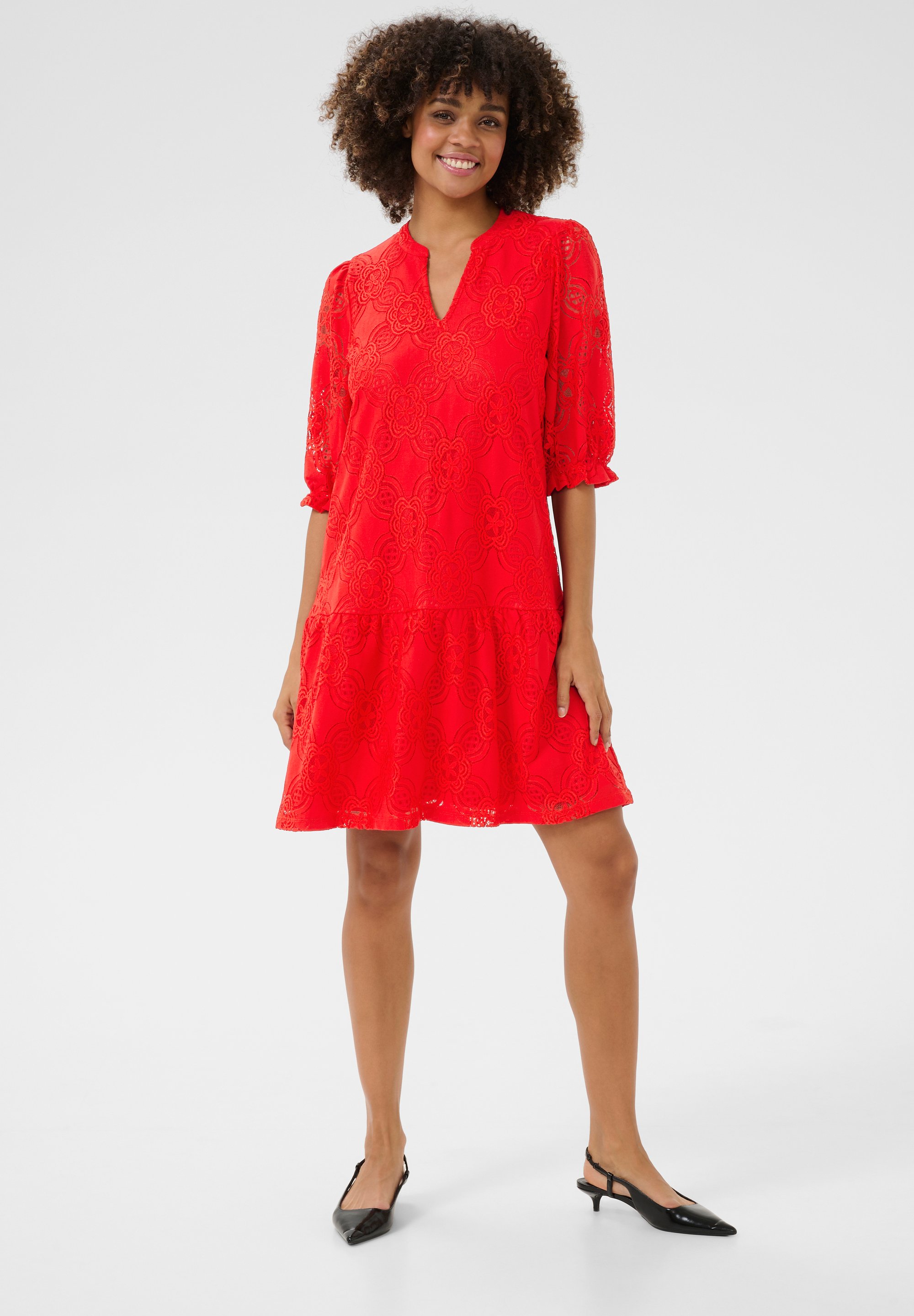 Kleid im entspannten Schnitt red