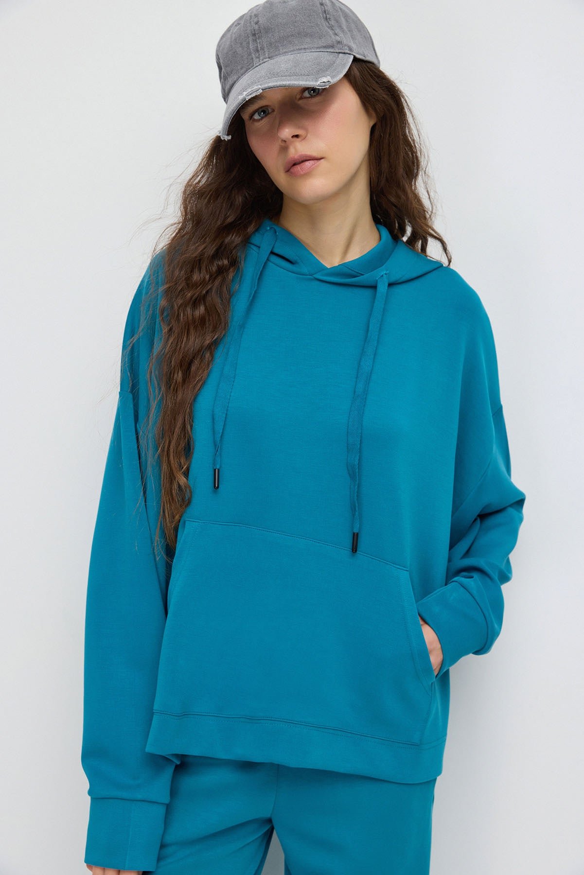 Kapuzensweatshirt aus weichem Stoff